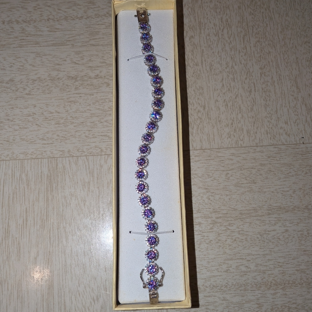Dazzling Purple and Silver Bracelet
